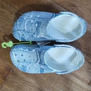 Crocs classic denim clogs